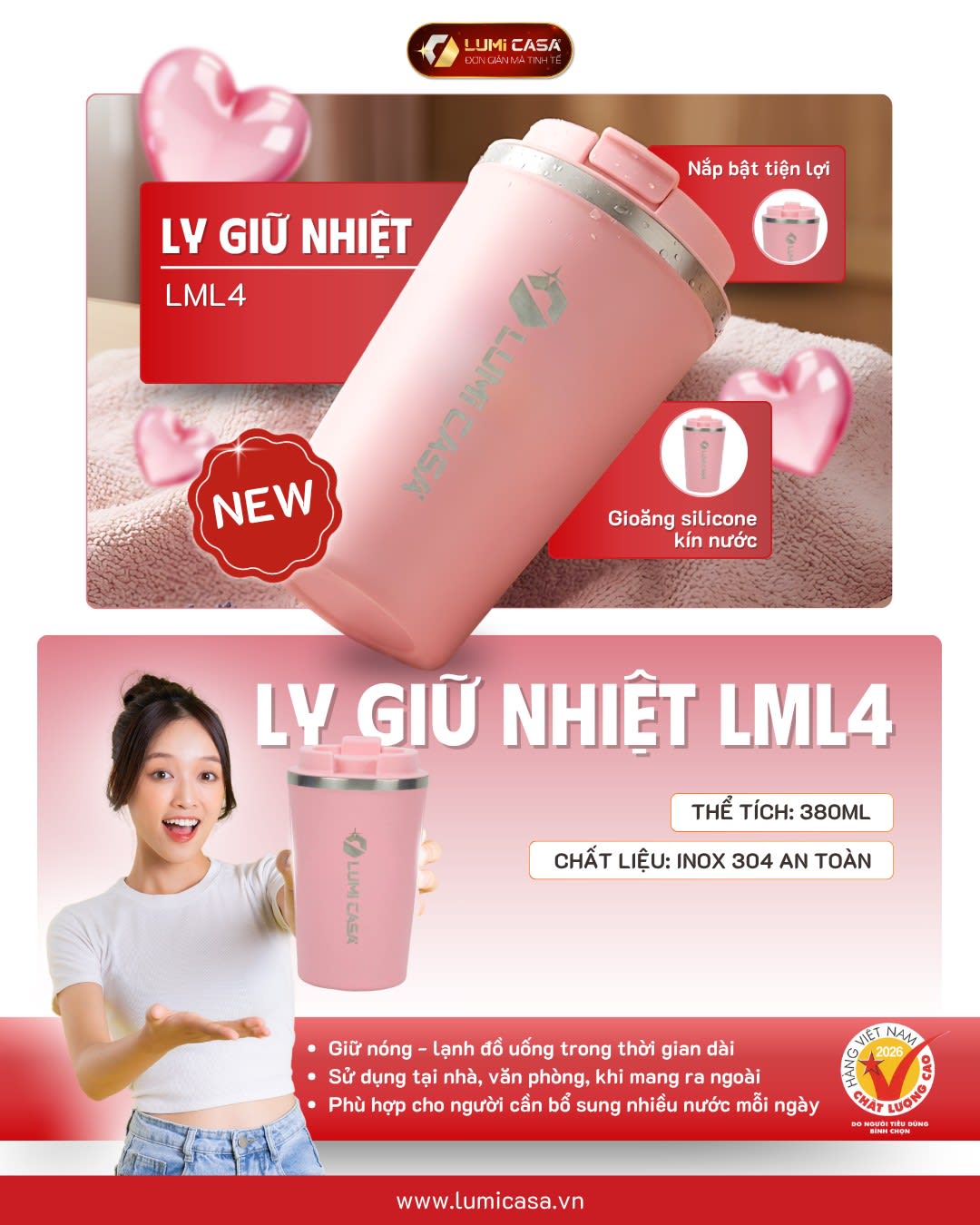 LY GIỮ NHIỆT LML4 – NGƯỜI BẠN ĐỒNG HÀNH CHO CUỘC SỐNG NĂNG ĐỘNG